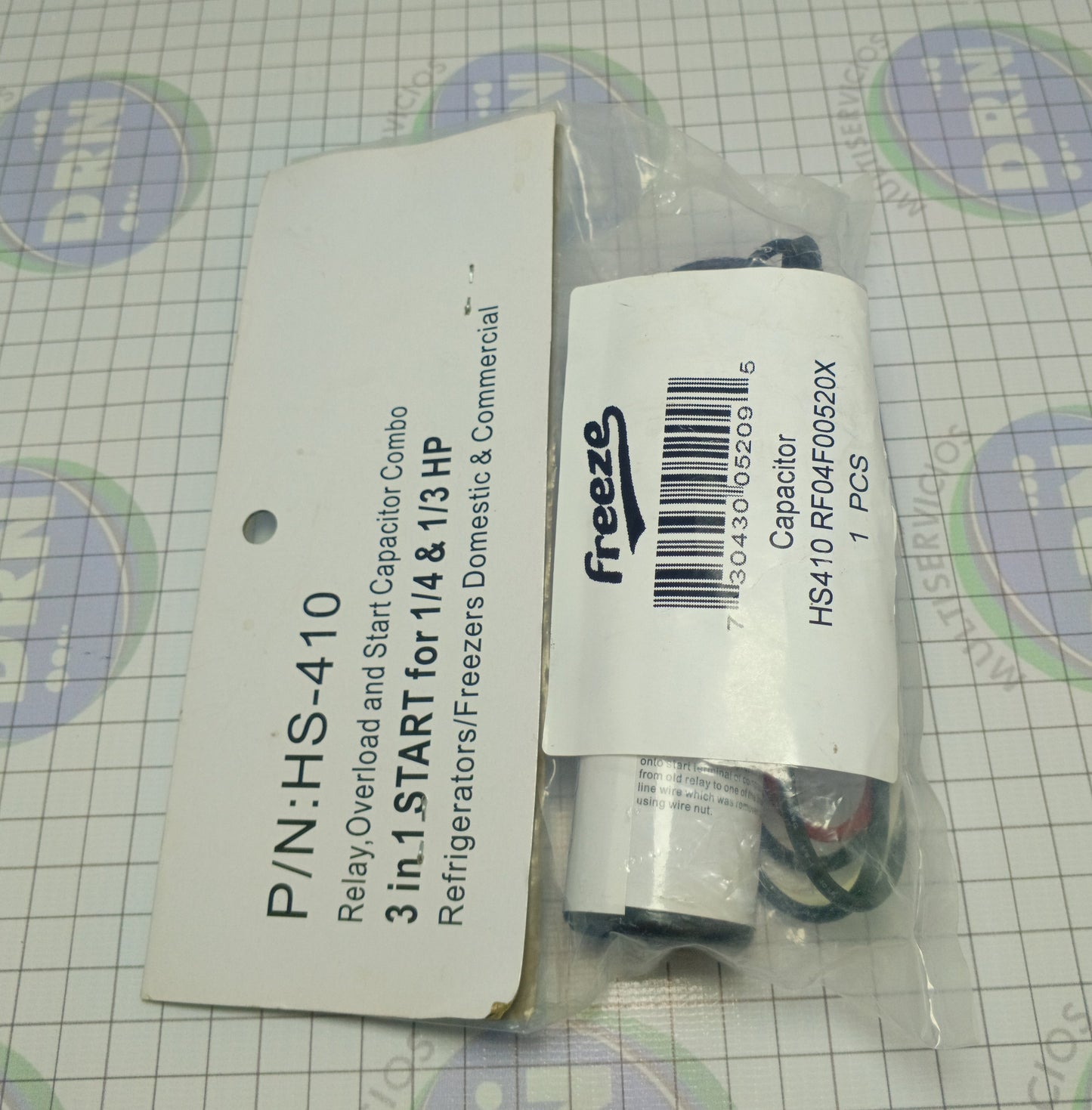 KIT DE ARRANQUE 3 EN 1 PARA 1/4HP Y 1/3HP -(DC-410 )