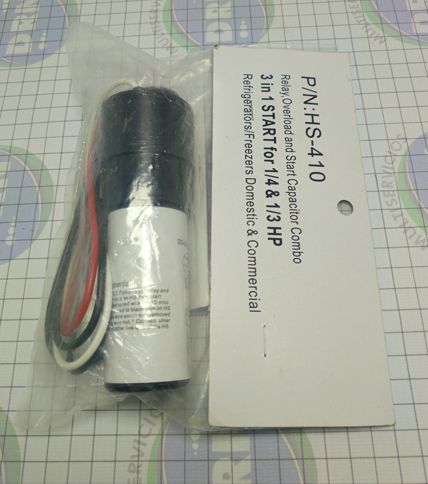 KIT DE ARRANQUE 3 EN 1 PARA 1/4HP Y 1/3HP -(DC-410 )