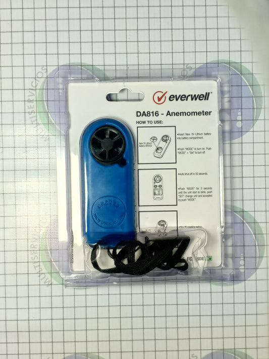 ANEMÓMETRO DIGITAL DA816- EVERWELL