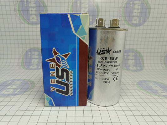 CAPACITOR 55µ MICROFARADIOS -(RCR-55W) VENEUSA