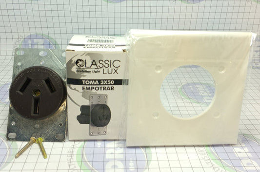 TOMA CORRIENTE 3X50 CLASSIC LUX