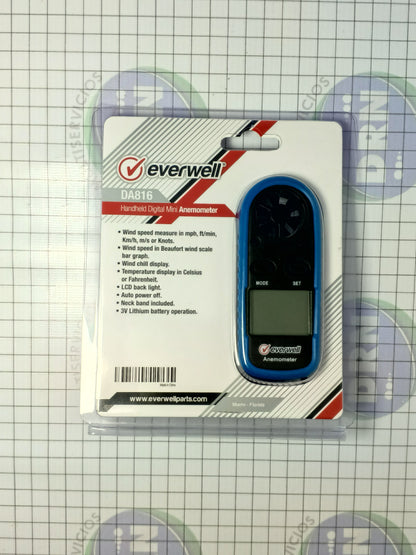 ANEMÓMETRO DIGITAL DA816- EVERWELL