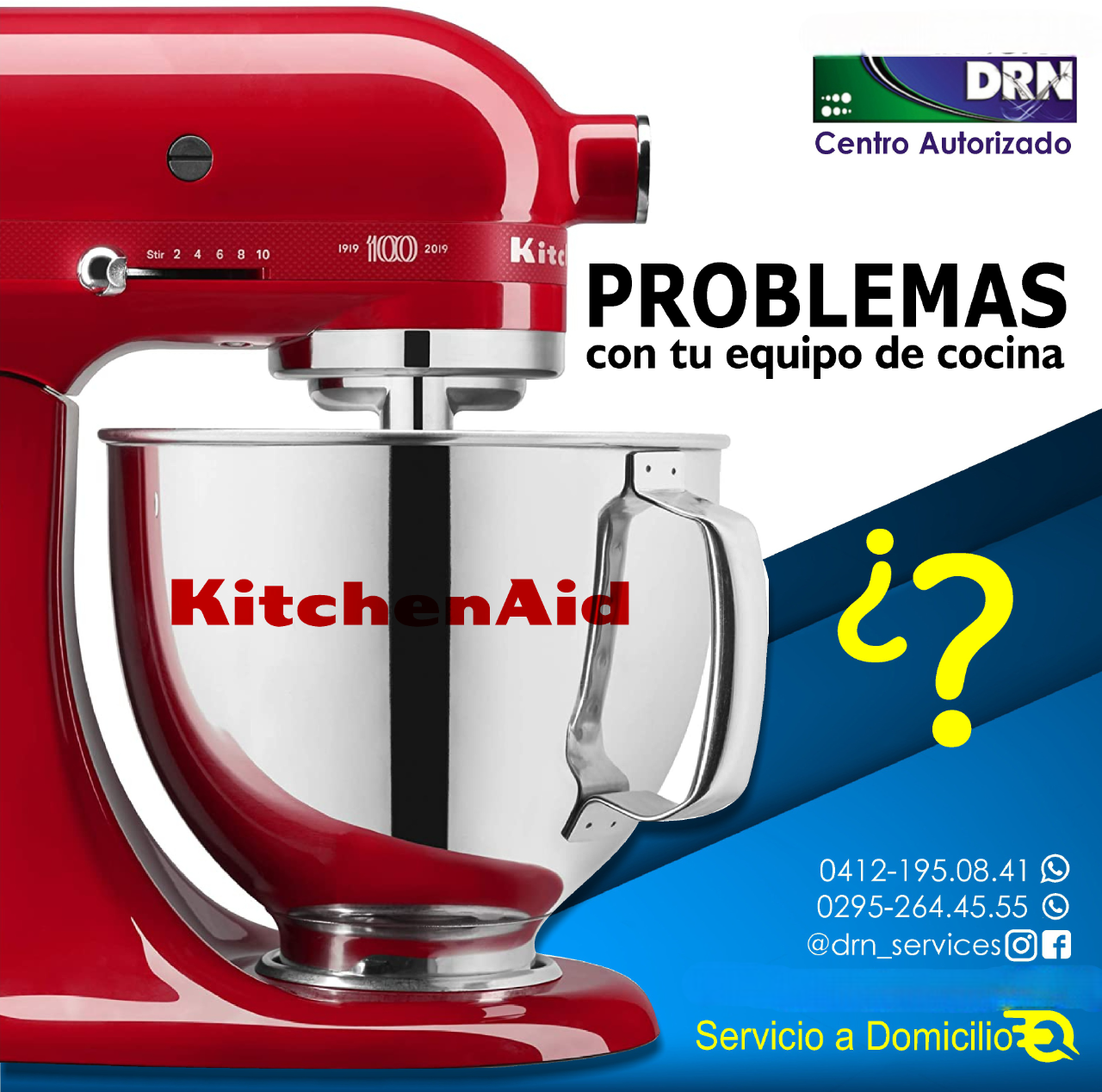 REPARACIÓN, MANTENIMIENTO Y REPUESTOS PARA BATIDORAS KITCHENAID